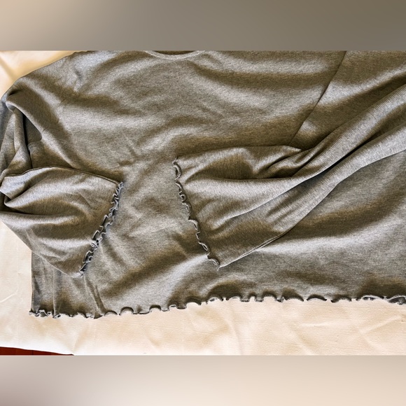 ASOS Design Gray Ribbed Top - Picture 5 of 5